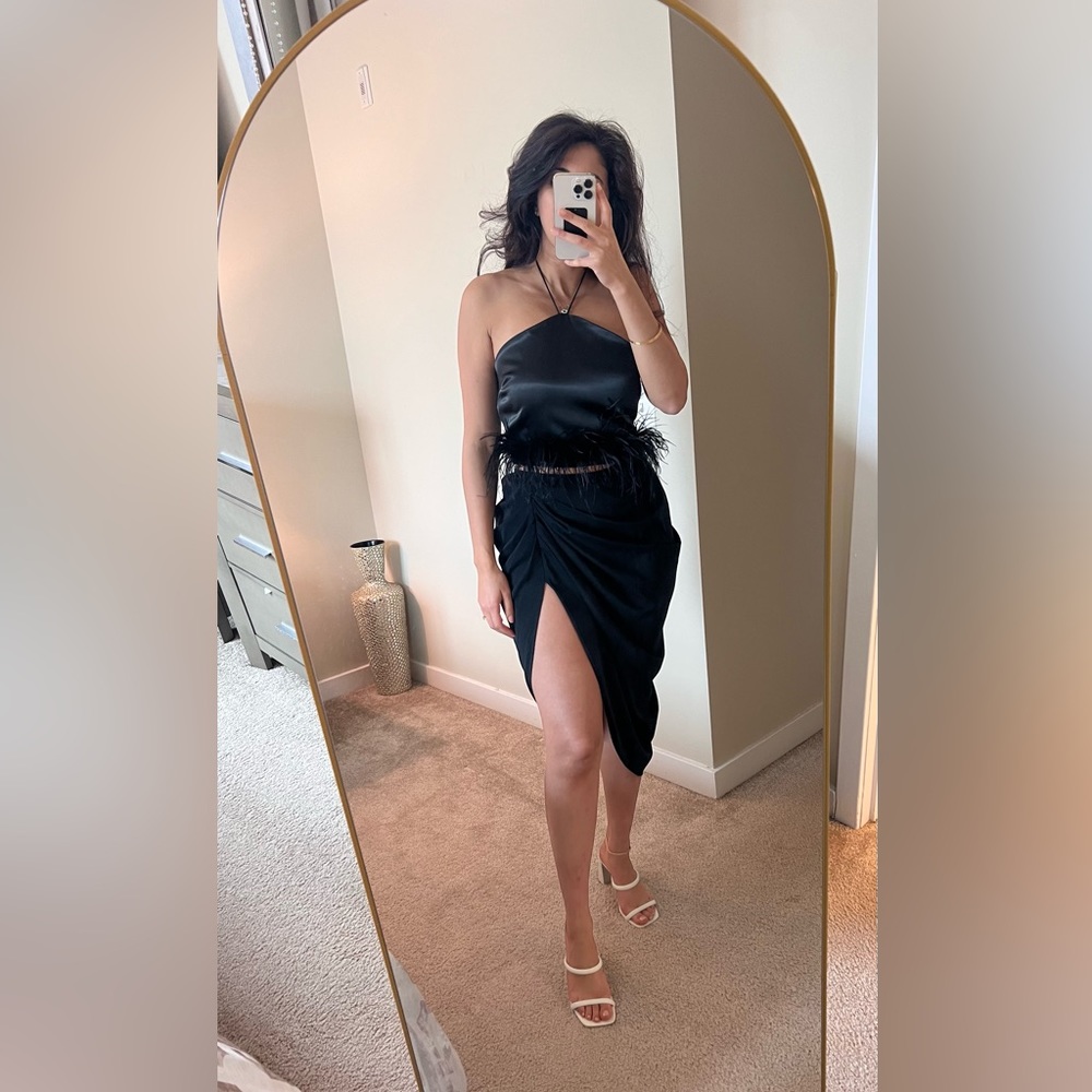 Black Ruffled Skirt